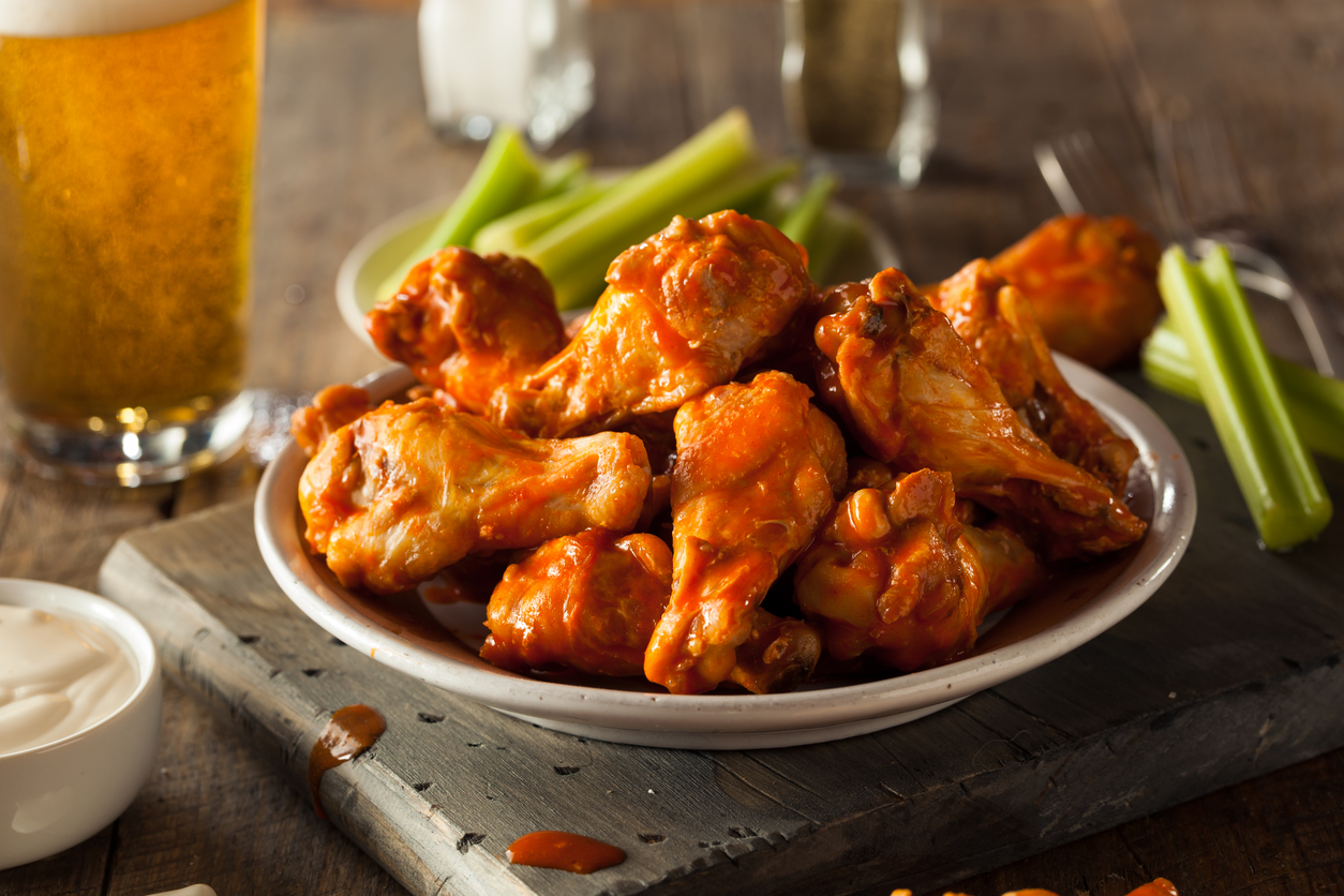Spicy homemade buffalo wings