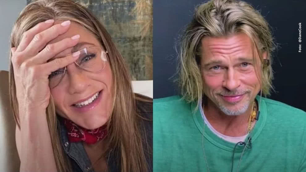 Jennifer aniston brad pitt tuvieron una videollamada que causo revuelo en redes facebook