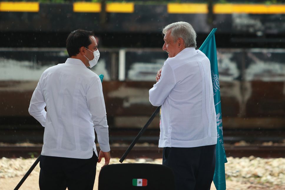 Tren maya banderazo amlo grupo orba