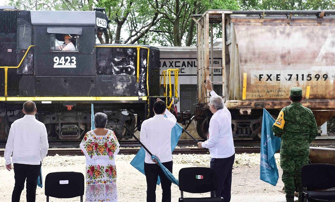Amlo tren maya 02062020 banderazo de inicio de obra del tren maya tramo 3 calkiniى – izamal 02 1160x700
