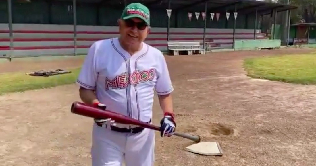 Amlo juego beisbol foto