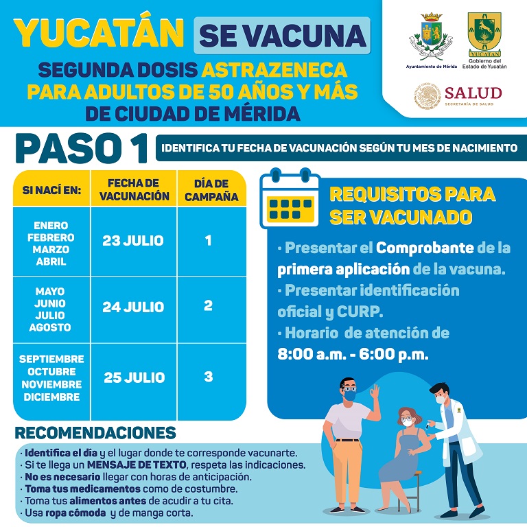 Segunda dosis 50 y mas astra zeneca. 2 01