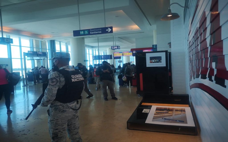 Guardia nacional descarta detonaciones de arma de fuego en el aeropuerto internacional de cancun