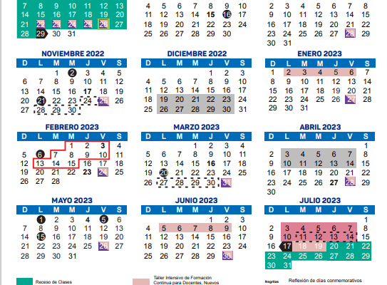Presentan calendario para ciclo escolar 2022-2023