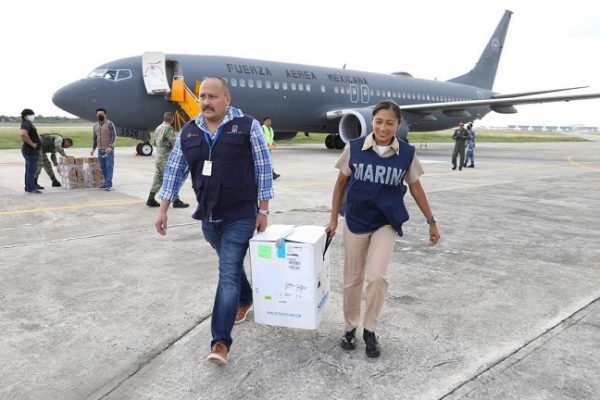 Arriban 39,200 dosis contra el Coronavirus a Yucatán