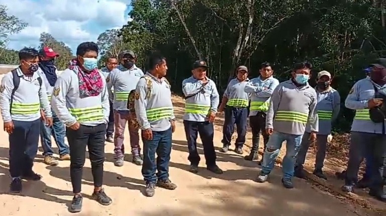 Trabajadores tren maya
