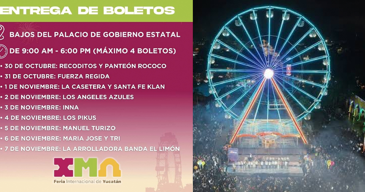 Anuncian dinámica de entrega de boletos para conciertos gratuitos en Xmatkuil